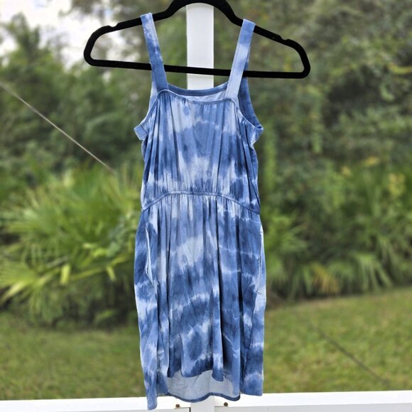 Abercrombie Kids Blue Tie-Dye Dress with Pockets & Bow – Size 9/10 - Picture 2 of 4